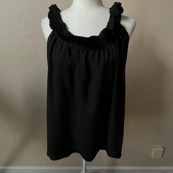 Miss Me Black Sleeveless Blouse Size M - Picture 1 of 7
